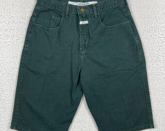Marithe Francois Girbaud Denim Shorts Womens 7/8 Green Vintage High Rise Skater