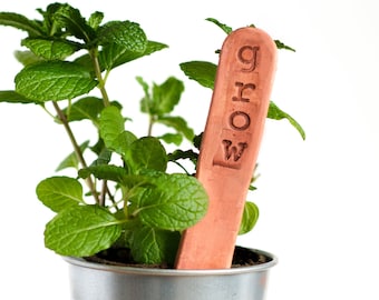 FREE SHIPPING Ceramic Herb Markers Stoneware Garden Marker Gardening Gift