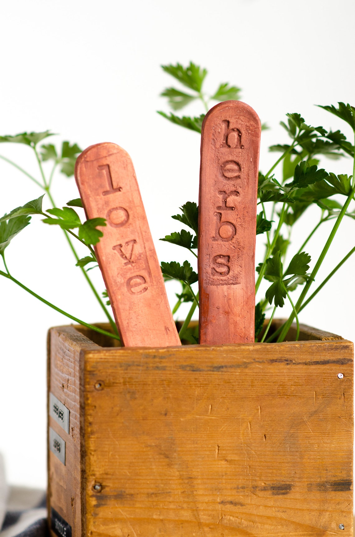 FREE SHIPPING Ceramic Herb Markers Stoneware Garden Marker Etsy