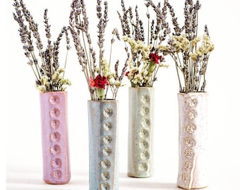 FREE SHIPPING Bud Vase Flower Vase Small Vase Toothbrush Holder Best Friend Gift Stoneware Pottery