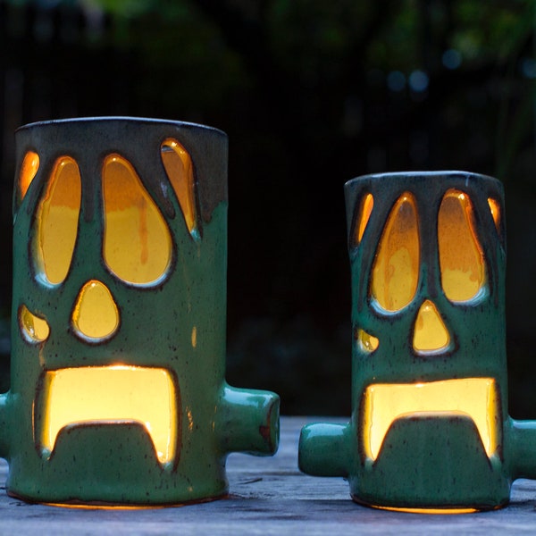 FREE SHIPPING Frankenstein Luminary Halloween Decor Candle Holder Fall Decoration Monster