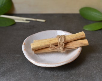 FREE SHIPPING - Smudge Dish Set | Palo Santo | Sage | Cleansing | Self Care | Handmade Pottery | Stoneware