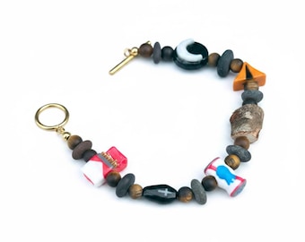 Camp Inspired Charm Bracelet | Cigarette Pack, Coffin Tent, Beaded Toggle Bracelet | Concert Accessory