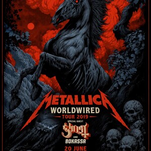 Metallica WorldWired Tour 2019 London Twickenham Stadium Poster Ghost Bokassa Concert Wall Art Heavy Metal Print