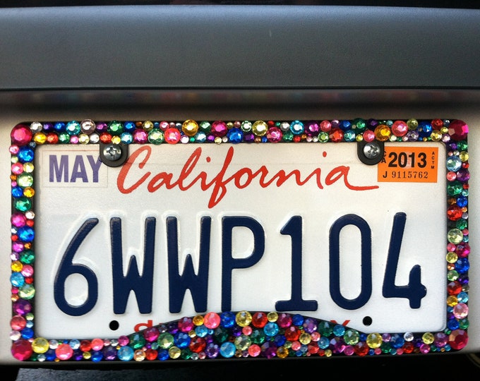 Bedazzled License Plate Frame Etsy