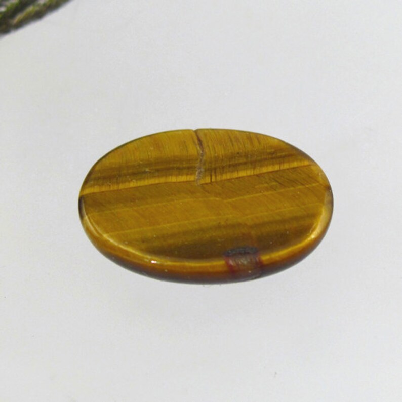 Tigeröga Naturlig Chatoyant Ädelsten Oval Formad Cabochon - 18 x 13 mm bild 5