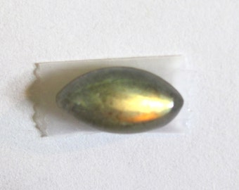 Natural Labradorite 11X6 mm Marquise Cabochon with Orange Flash