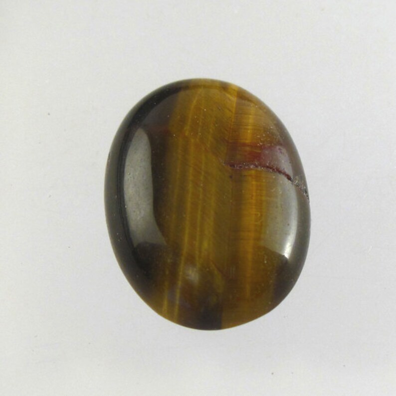 Tigeröga Naturlig Chatoyant Ädelsten Oval Formad Cabochon - 18 x 13 mm bild 3