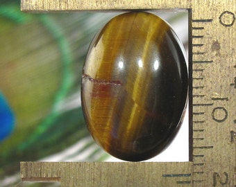 Tigers Eye Natural Chatoyant Gemstone Oval Shaped Cabochon - 18X13mm