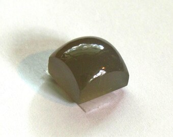 Moonstone Smoky ~ Square Cabochon Natural Smokey Gray Gemstone Designer Cabochon Certified