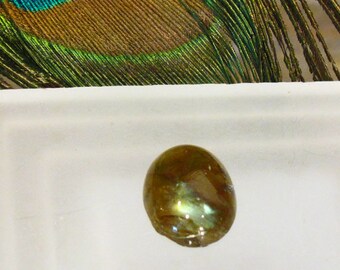 16X12 mm Labradorite Cabochon ~ Oval Labradorite Stone ~ Unmounted Unset Gemstone ~ Dark Grey Green Gem Stone with Flash