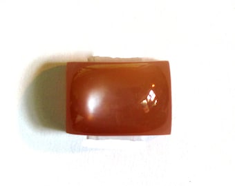 Moonstone Red ~ Square Cabochon Natural Red-Orange Gemstone Designer Cabochon Certified