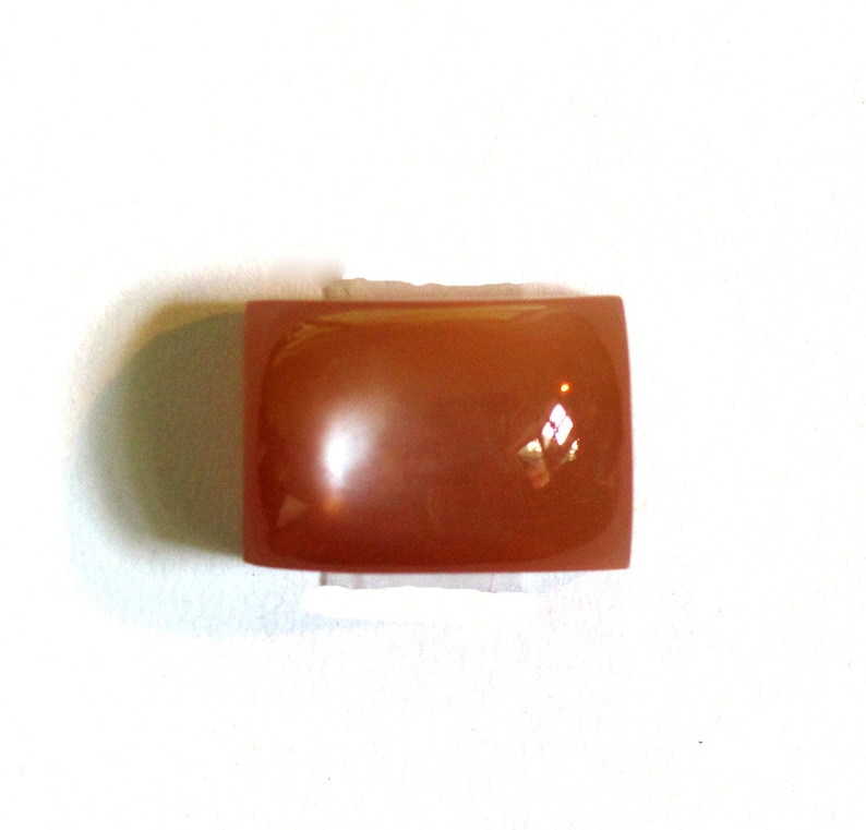 Moonstone Red ~ Square Cabochon Natural Red-Orange Gemstone Designer Cabochon Certified