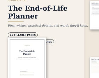End of life Planner