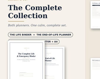 Life & Emergency Binder, End-of-Life Planner (Digital Download)
