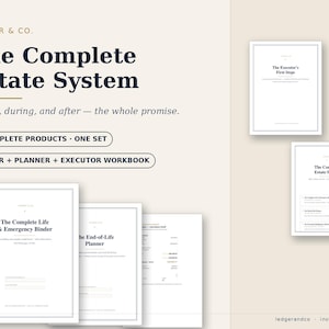 Estate Planning Bundle, Life Binder, End of Life Planner, Executor Spreadsheet (Digital Download)