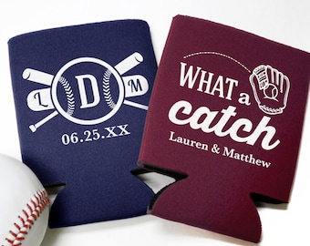 Baseball Can Coolers for Wedding Reception | Customized Sports Gifts for Party Favors