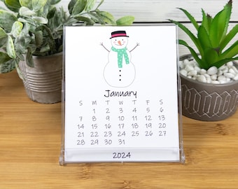 2024 Desk Calendar with CD Case/Stand, 12 Month Calendar HC2