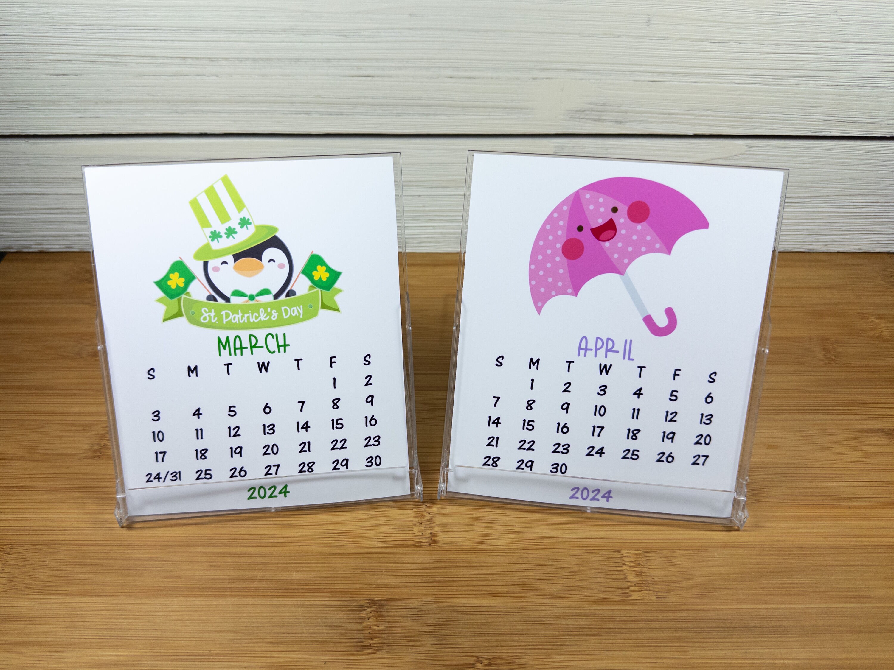 2024 Desk Calendar With CD Case/stand, 12 Month Calendar HC3 - Etsy Finland