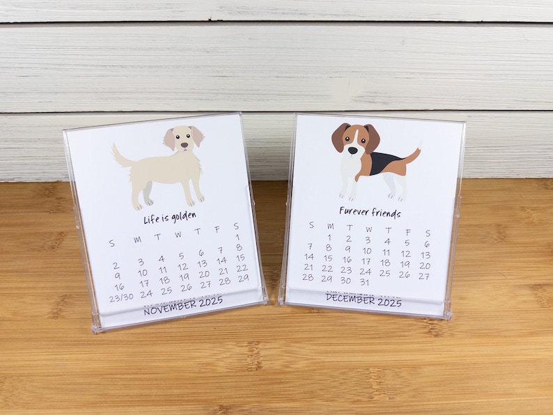 2027 Dog Calendar, Dog Lovers Calendar, 12 Month Desk Calendar with CD case/stand image 9
