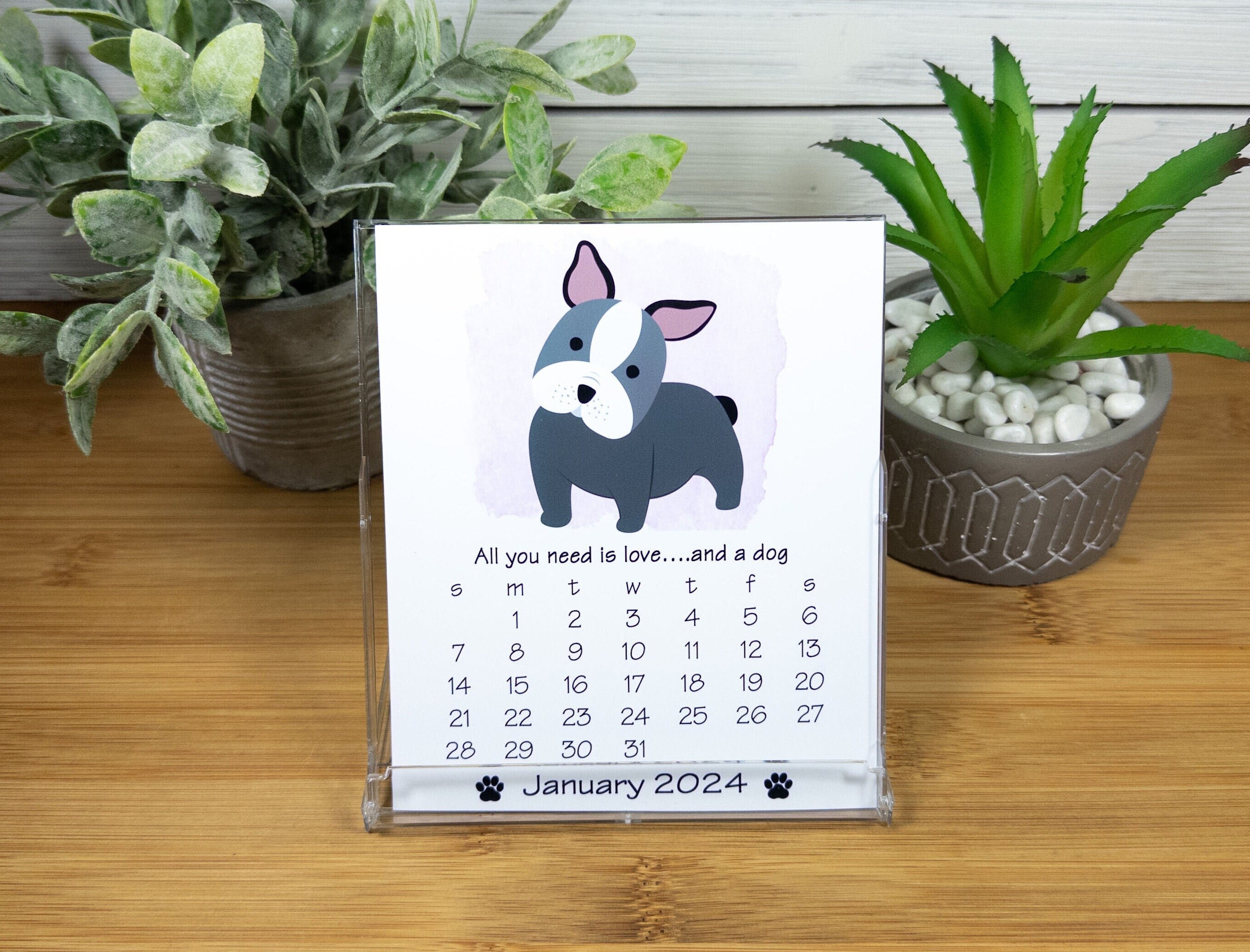 Desk Calendar 2024 - 12 x 14.5 Cm DOGS OF THE WORLD 