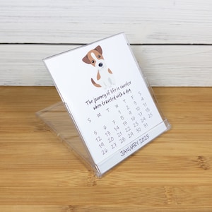 2027 Dog Calendar, Dog Lovers Calendar, 12 Month Desk Calendar with CD case/stand image 3