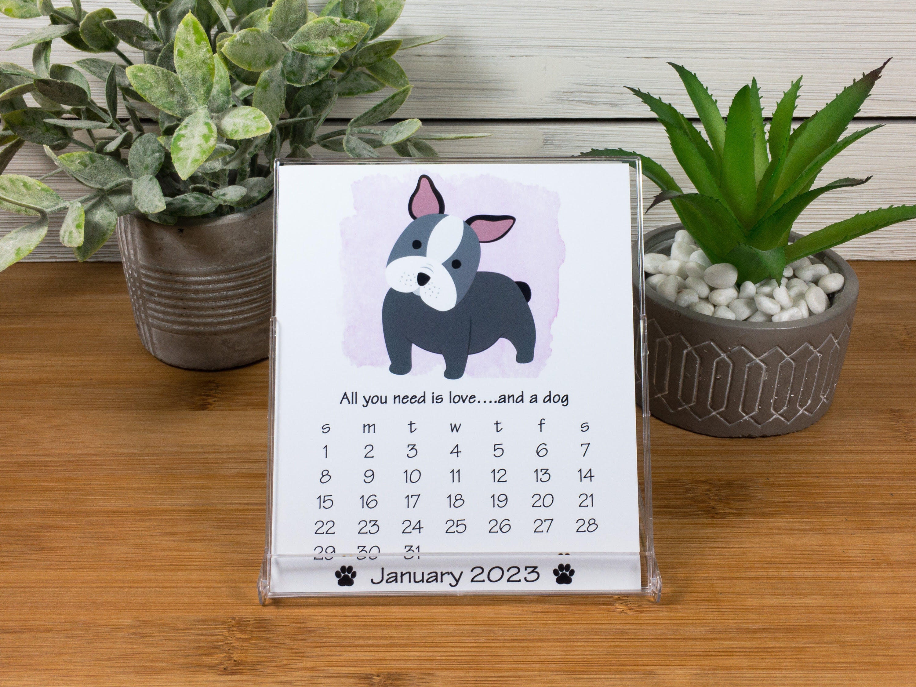 2023 Dog Lovers Desk Calendar 12 Month Calendar With CD - Etsy