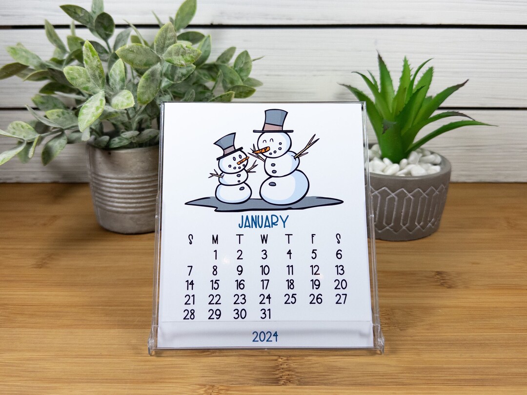 2024 Holiday Desk Calendar 12 Month Calendar With CD Etsy