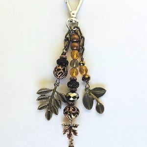 Handmade Autumn Bag Charm – Zipper Pull