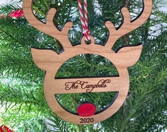 Reindeer Ornament, Red-nosed Reindeer Ornament