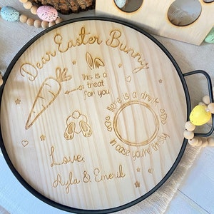 Personalized Easter Bunny Treat Tray: Engraved Easter Decoration