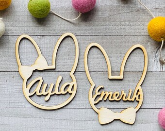 Personalized Easter Basket Tags, Bunny Tags, Easter Basket Personalized Tags