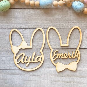Personalized Easter Basket Tags, Bunny Tags, Easter Basket Personalized Tags image 2