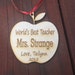 Custom Holiday Ornaments,  Teacher Gifts, 1 Laser Engraved Ornament