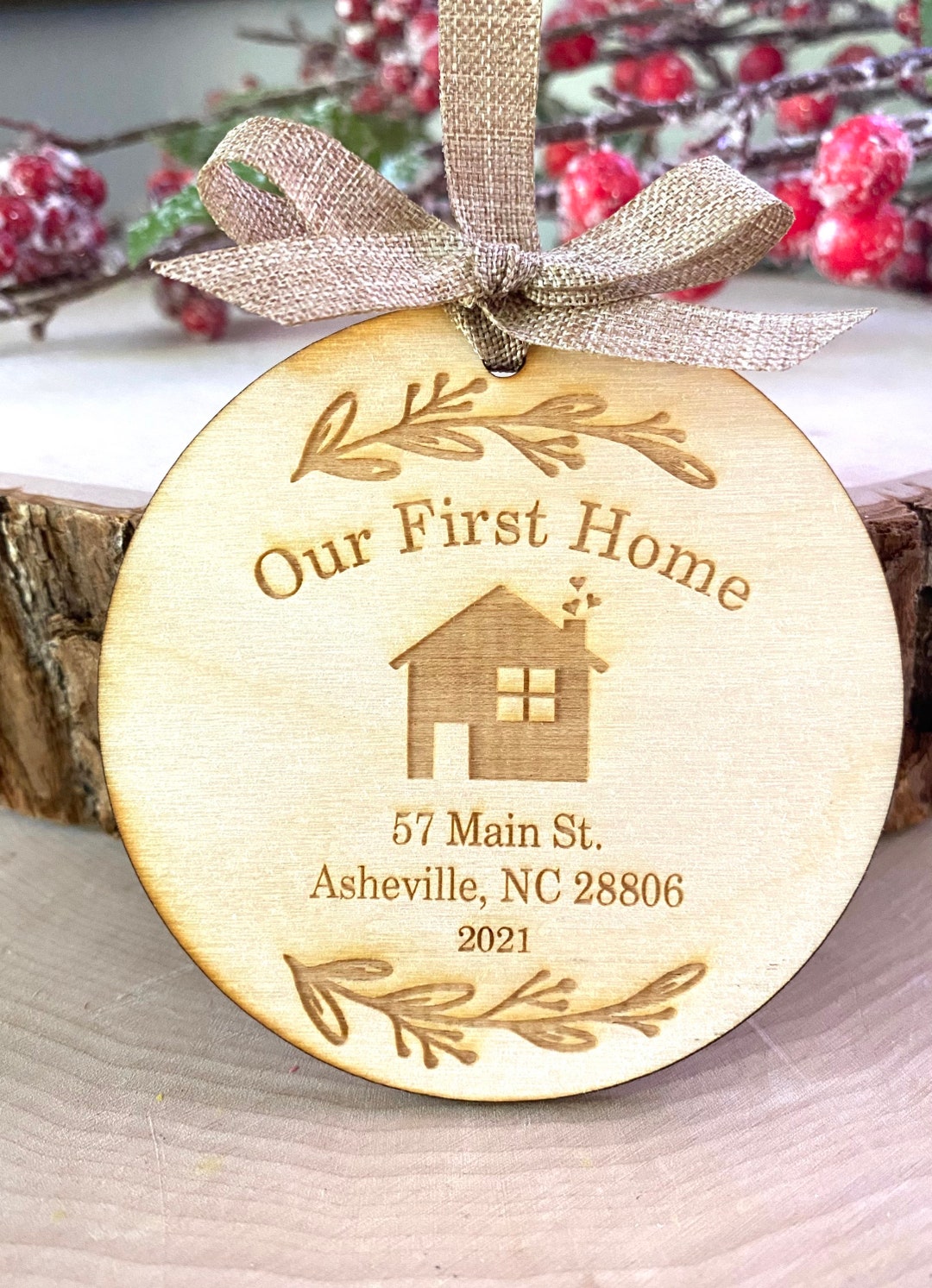 Our First Home Ornament, First Home Ornament, Wood Ornament - Etsy