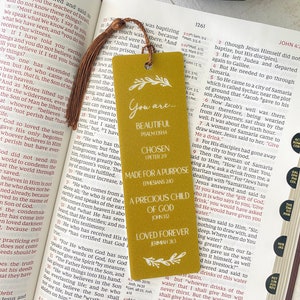 Bookmark / Scripture Bookmark / Bible Verse Bookmarks / Christian Bookmarks / Gifts for Her / Gold