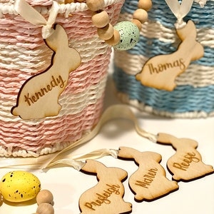 Personalized Easter Basket Bunny Tags, Bunny Tags, Easter Basket Personalized Tags image 3