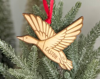 Mallard Duck Ornament / Mallard Wood Engraved Christmas Ornament / Duck Christmas Ornament / Duck Hunting Ornament / Bird Ornament / Hunting