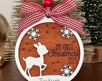 First Christmas Ornament Ornament / Baby Deer Ornament / Baby Christmas / My first Christmas / Christmas Ornaments