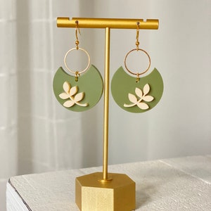 Leaf Acrylic Earrings, Fall statement earrings, Homestead, spring Earrings image 6