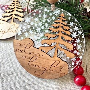 All Is Calm Christmas Ornament, All Is Calm, Acrylic Ornaments