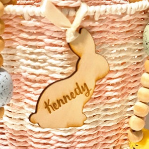 Personalized Easter Basket Bunny Tags, Bunny Tags, Easter Basket Personalized Tags image 2