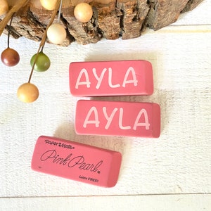 Personalized Erasers, Back to School, School Supplies, Name Eraser