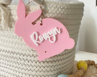 Bunny Easter Basket Name Tags / Personalized Bunny Name Tags / Name Tags / Easter Basket Personalized Tags /