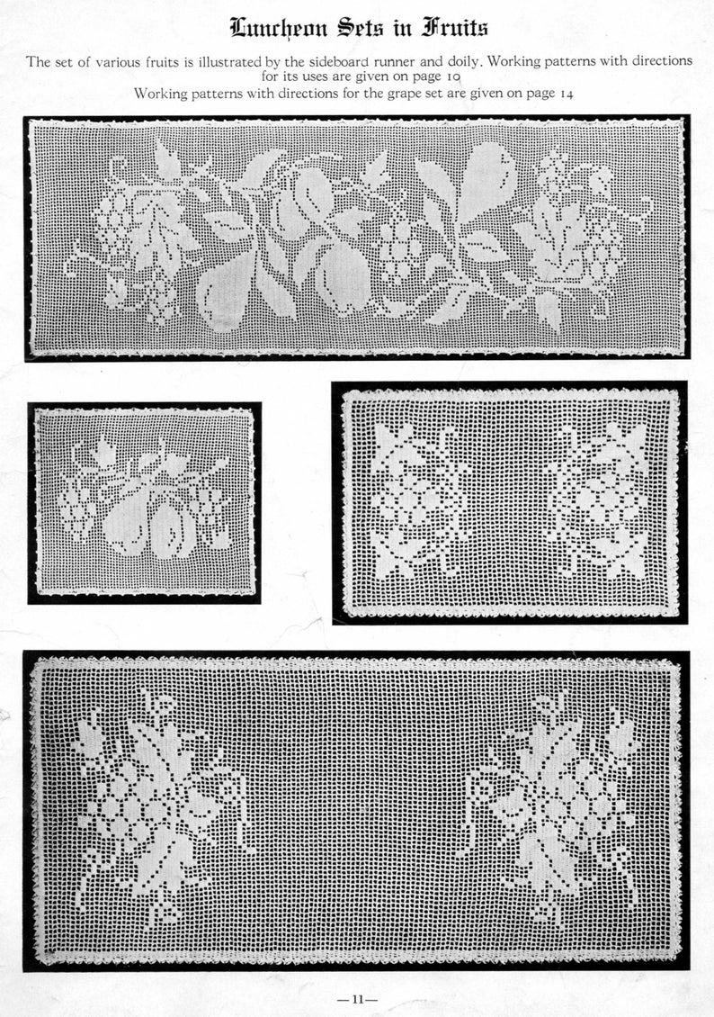 crochet string bag pattern from 1933
