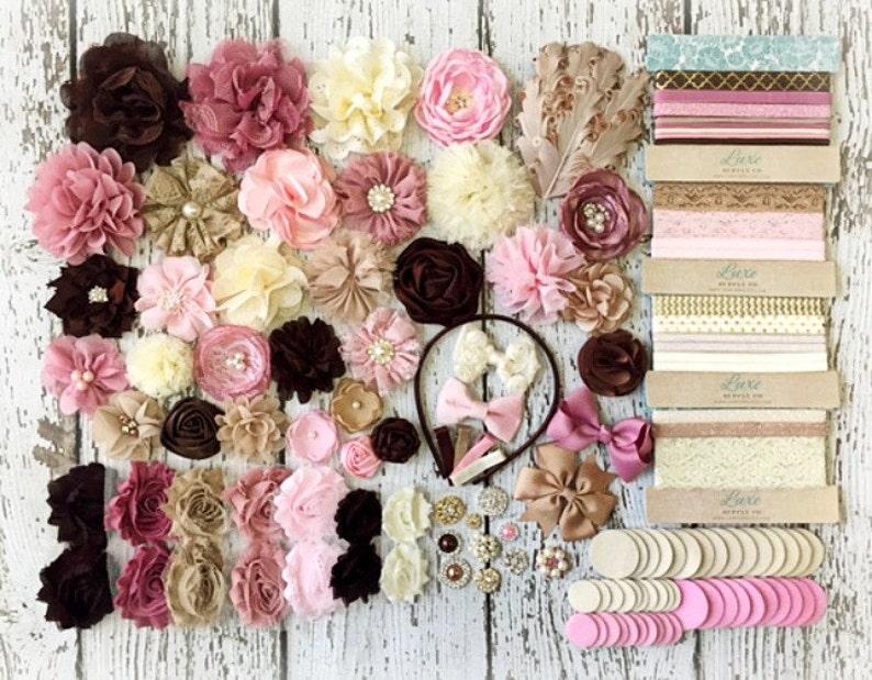Diy Headband Making Kit Baby Shower Headband Station Makes 12 Etsy Diy Headband Making Kit Baby Shower Headband Station Makes 12 Etsy