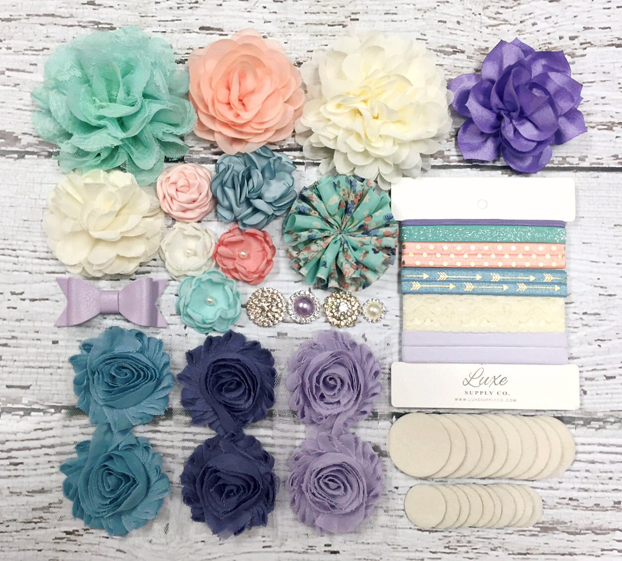 DIY Baby Headband Making Kit Shabby Chic Country Meadow Etsy