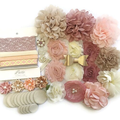 DIY Baby Shower Activity Kit 32 Headbands Headband Kit Etsy