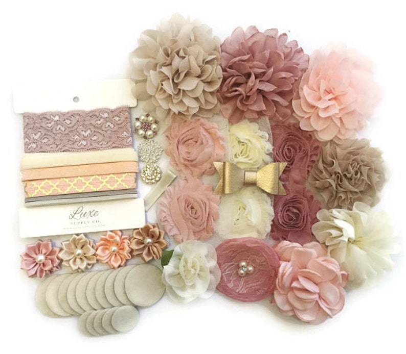 Diy Headband Kit Vintage Dreams Collection Baby Shower Etsy