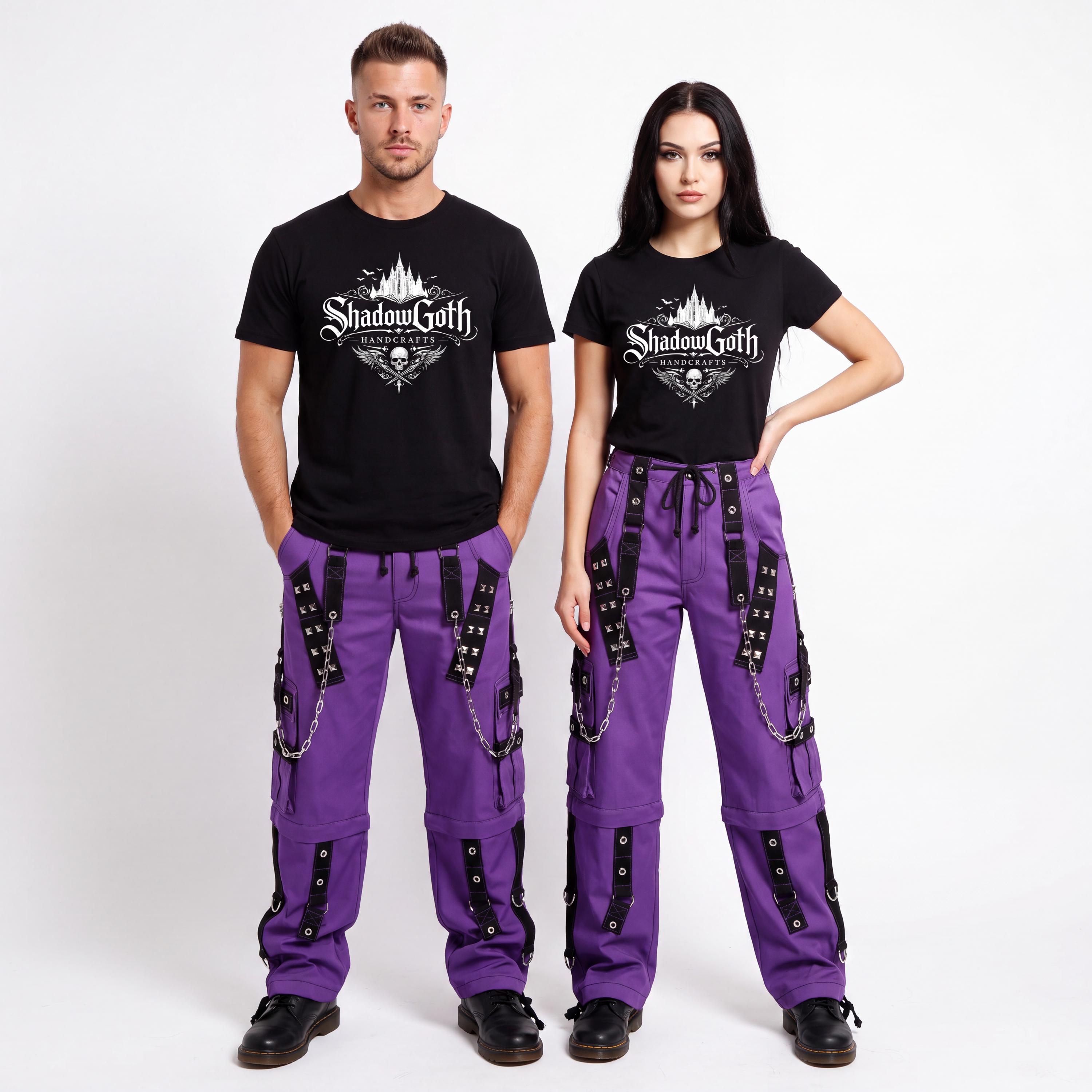 高品質 STYLISH TWO-TONE PANTS【PURPLE×BLACK】 Purple Tripp Pants - Etsy